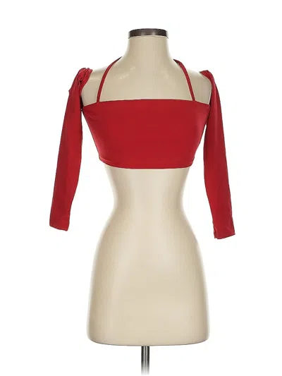 Pre-owned Shein Tank Top Red Strapless Neckline Tops