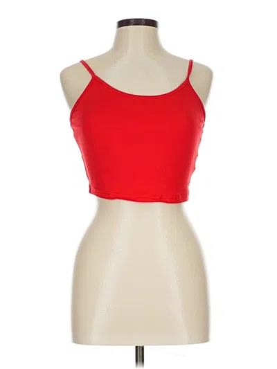 Pre-owned Shein Tank Top Red Strapless Neckline Tops