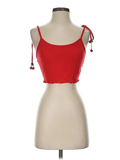 Pre-owned Shein Tank Top Red Strapless Neckline Tops