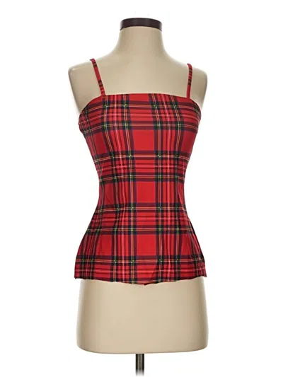 Pre-owned Shein Tank Top Red Strapless Neckline Tops