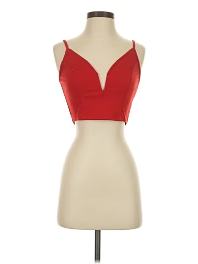 Pre-owned Shein Tank Top Red Strapless Neckline Tops
