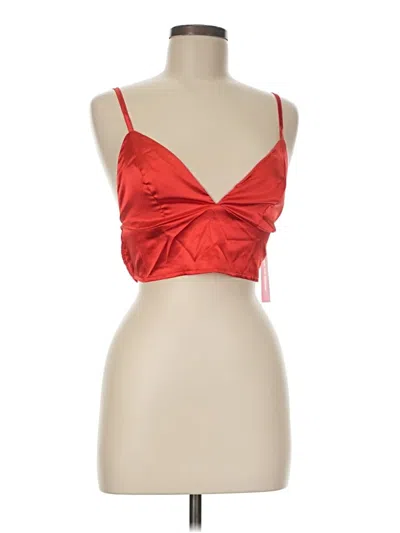 Shein Tank Top Red Strapless Neckline Tops