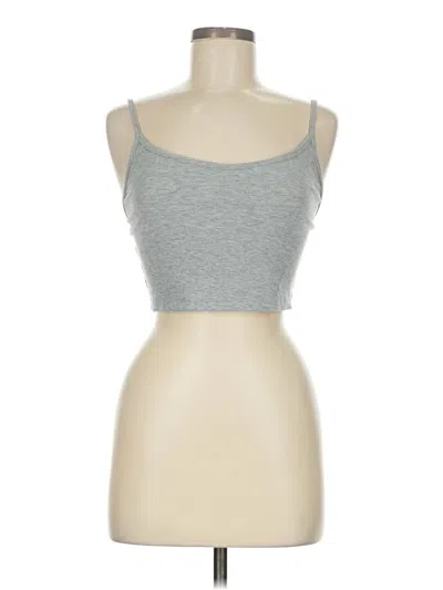 Pre-owned Shein Tank Top Silver Strapless Neckline Tops