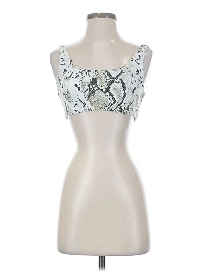 Pre-owned Shein Tank Top Silver Strapless Neckline Tops