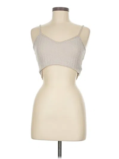 Pre-owned Shein Tank Top Silver Strapless Neckline Tops