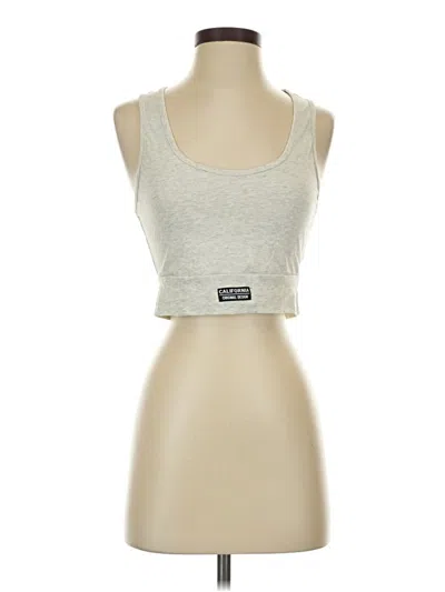 Pre-owned Shein Tank Top Silver Strapless Neckline Tops