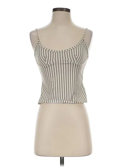 Pre-owned Shein Tank Top Silver Strapless Neckline Tops