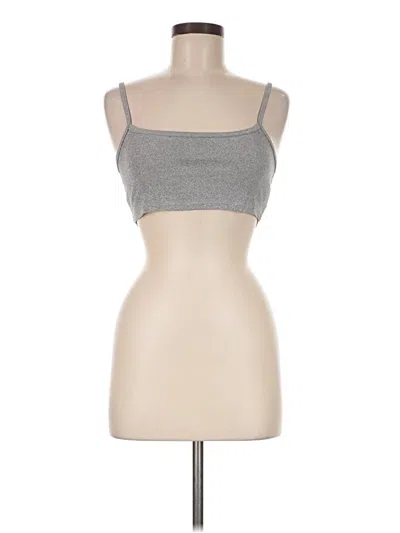Pre-owned Shein Tank Top Silver Strapless Neckline Tops