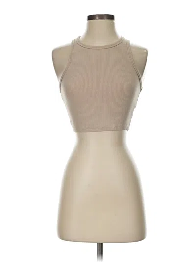 Pre-owned Shein Tank Top Tan Halter Neckline Tops In Brown