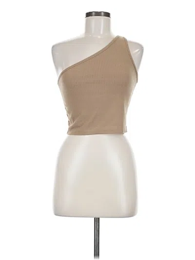 Pre-owned Shein Tank Top Tan One Shoulder Neckline Tops