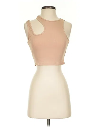 Pre-owned Shein Tank Top Tan Strapless Neckline Tops