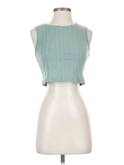 Pre-owned Shein Tank Top Teal Halter Neckline Tops
