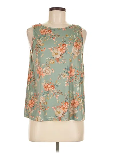 Pre-owned Shein Tank Top Teal Halter Neckline Tops In Blue