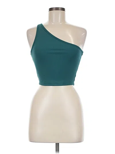Pre-owned Shein Tank Top Teal One Shoulder Neckline Tops
