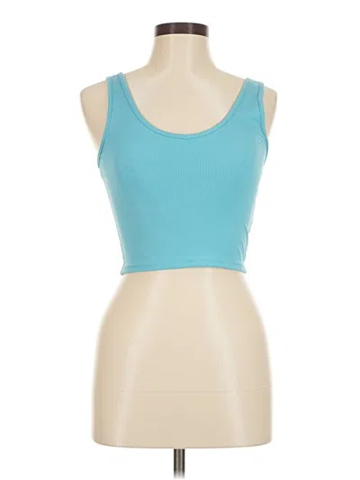 Pre-owned Shein Tank Top Teal Strapless Neckline Tops