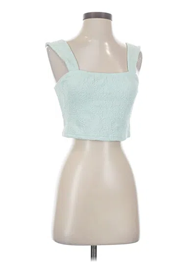 Pre-owned Shein Tank Top Teal Strapless Neckline Tops
