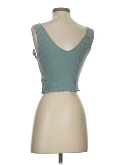 Pre-owned Shein Tank Top Teal Strapless Neckline Tops