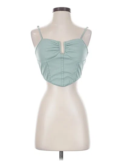 Pre-owned Shein Tank Top Teal Strapless Neckline Tops