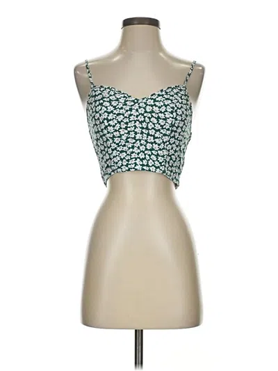 Pre-owned Shein Tank Top Teal Strapless Neckline Tops In Blue