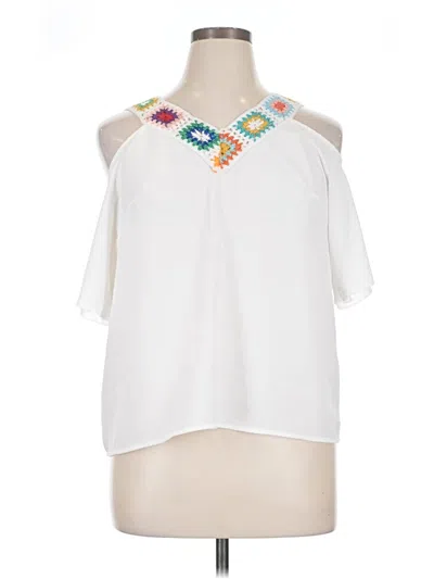 Pre-owned Shein Tank Top White Cold Shoulder Neckline Tops