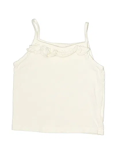 Pre-owned Shein Kids' Tank Top White Ruffles Neckline Tops