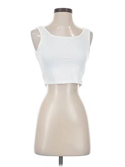 Shein Tank Top White Strapless Neckline Tops