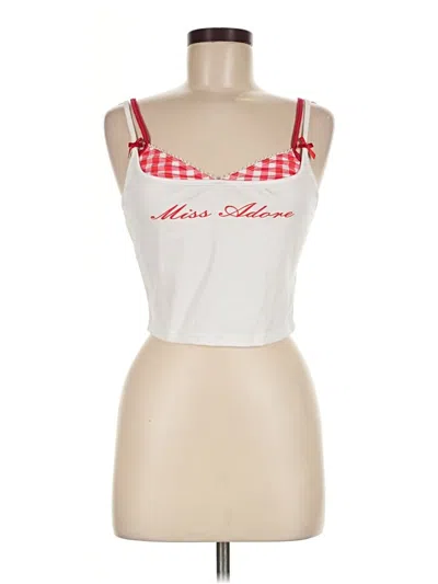 Pre-owned Shein Tank Top White Strapless Neckline Tops
