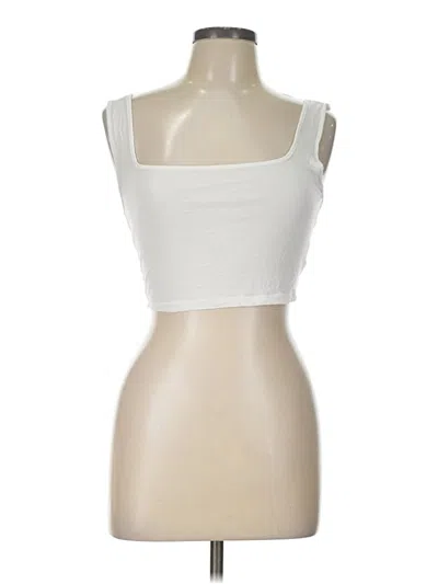 Pre-owned Shein Tank Top White Strapless Neckline Tops