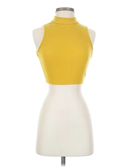 Pre-owned Shein Tank Top Yellow Halter Neckline Tops