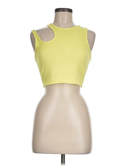 Pre-owned Shein Tank Top Yellow Halter Neckline Tops