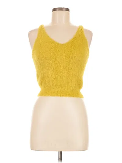 Pre-owned Shein Tank Top Yellow Halter Neckline Tops