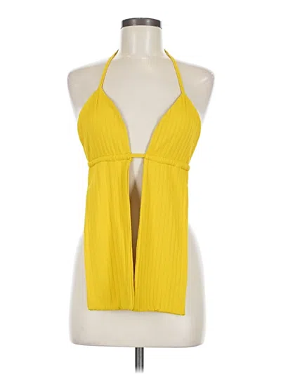 Pre-owned Shein Tank Top Yellow Halter Neckline Tops