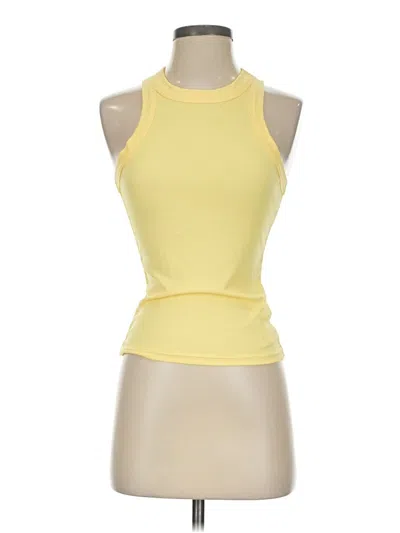 Pre-owned Shein Tank Top Yellow Halter Neckline Tops