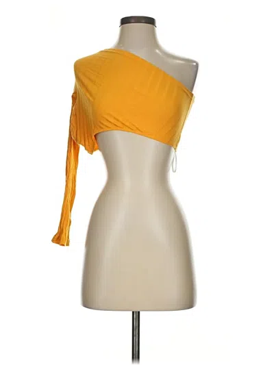 Pre-owned Shein Tank Top Yellow One Shoulder Neckline Tops