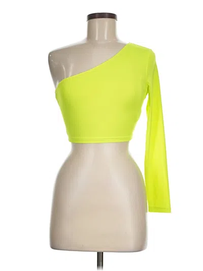 Pre-owned Shein Tank Top Yellow One Shoulder Neckline Tops