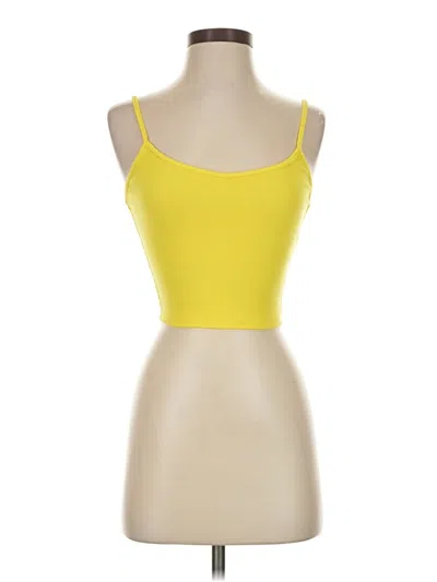 Pre-owned Shein Tank Top Yellow Strapless Neckline Tops