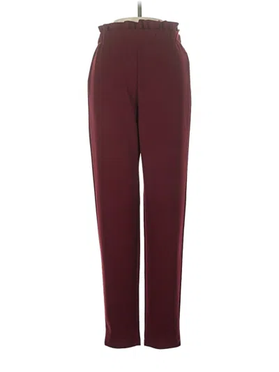 Pre-owned Shein Track Pants In Burgundy