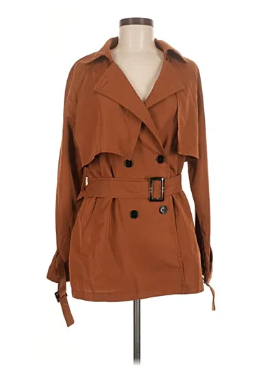 Pre-owned Shein Trenchcoat In Brown