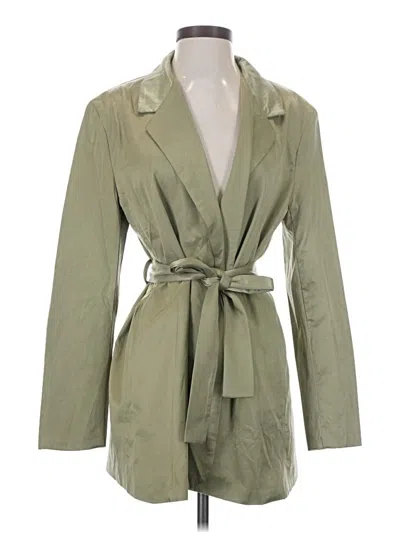 Pre-owned Shein Trenchcoat In Green