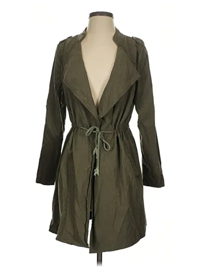 Pre-owned Shein Trenchcoat In Green