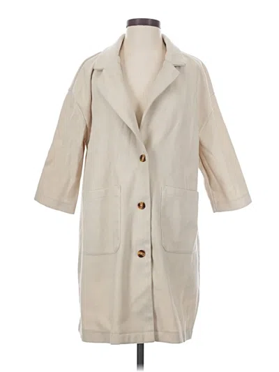 Pre-owned Shein Trenchcoat In Ivory