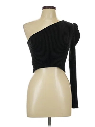Pre-owned Shein Tube Top Black One Shoulder Neckline Tops