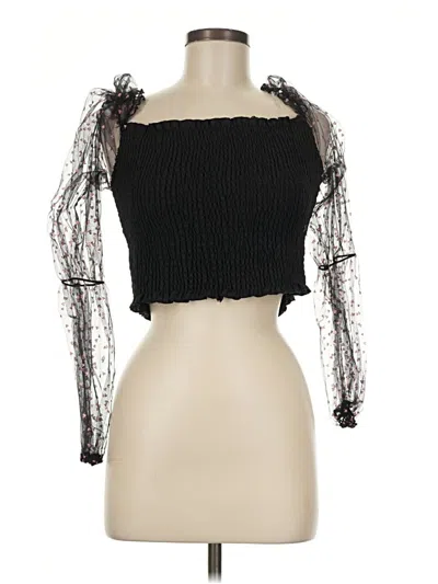 Pre-owned Shein Tube Top Black Strapless Neckline Tops