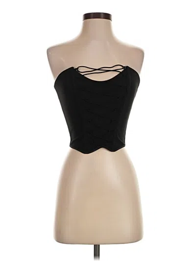 Shein Tube Top Black Strapless Neckline Tops