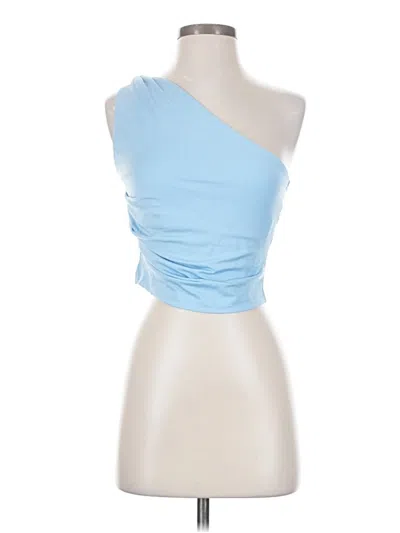 Pre-owned Shein Tube Top Blue One Shoulder Neckline Tops