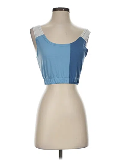 Pre-owned Shein Tube Top Blue Strapless Neckline Tops