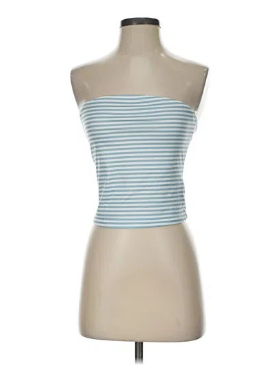 Pre-owned Shein Tube Top Blue Strapless Neckline Tops