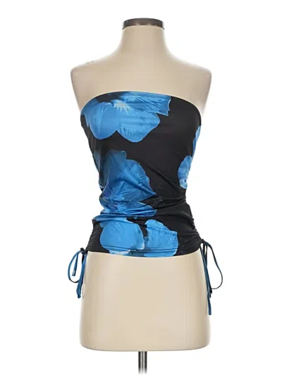 Pre-owned Shein Tube Top Blue Strapless Neckline Tops