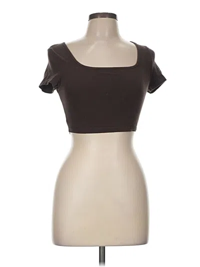 Pre-owned Shein Tube Top Brown Square Neckline Tops