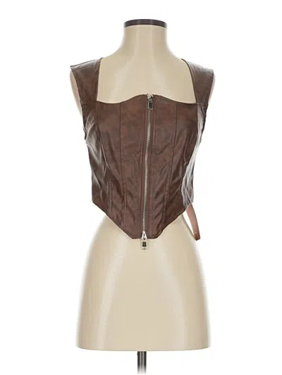 Shein Tube Top Brown Strapless Neckline Tops